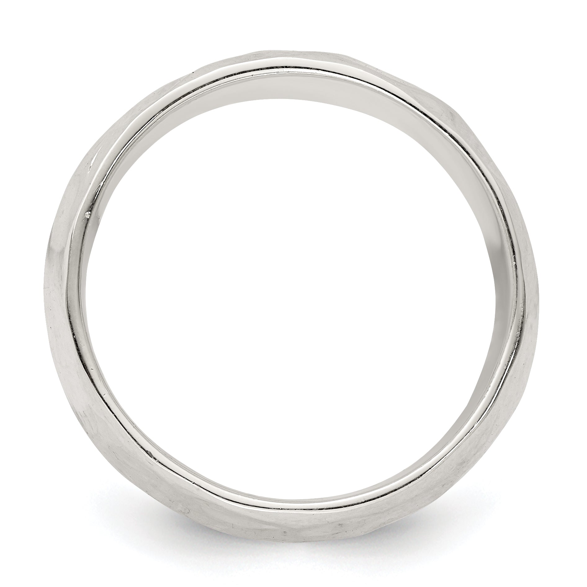 Sterling Silver Hammered Polished Ring
