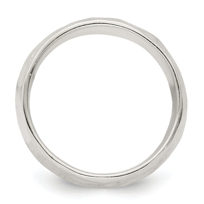 Sterling Silver Hammered Polished Ring
