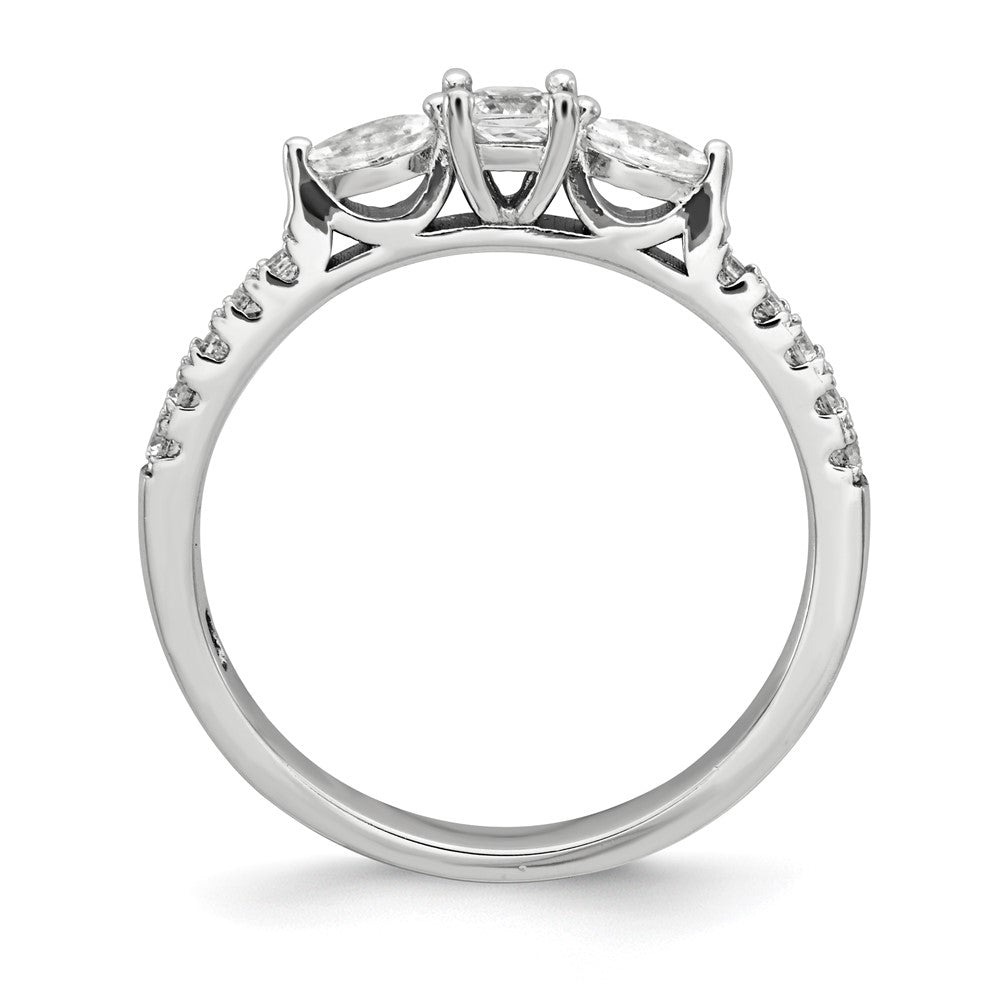 Sterling Silver Pure Fire Cz Ring (Size 7 Only)