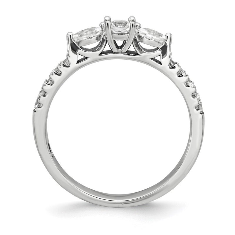 Sterling Silver Pure Fire Cz Ring (Size 7 Only)