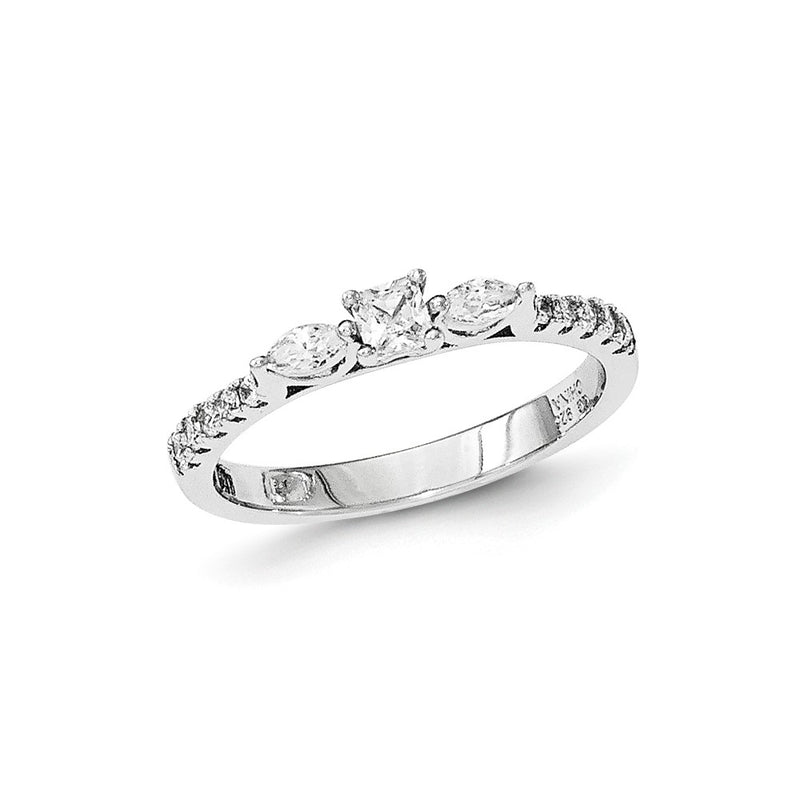 Sterling Silver Pure Fire Cz Ring (Size 7 Only)
