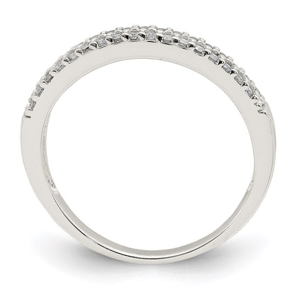 Sterling Silver Cz Ring (Size 8 Only)