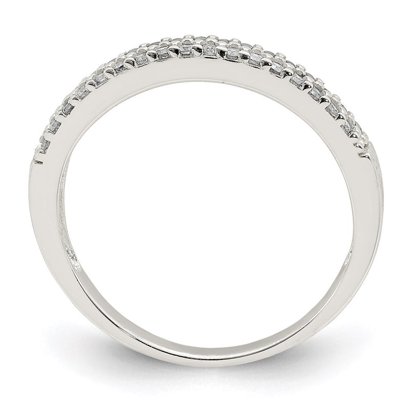 Sterling Silver Cz Ring (Size 8 Only)