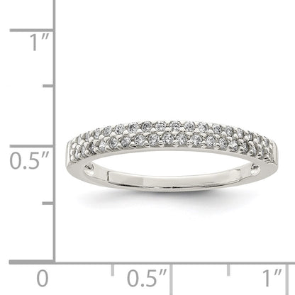 Sterling Silver Cz Ring (Size 8 Only)
