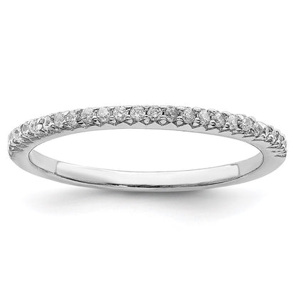 Sterling Silver Rhodium Plated Polished Cz Ring