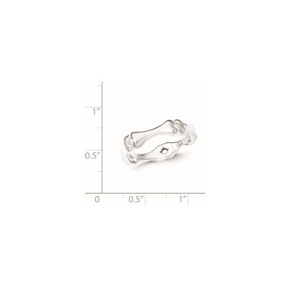 Sterling Silver Polished Bone Ring (Size 8 Only)