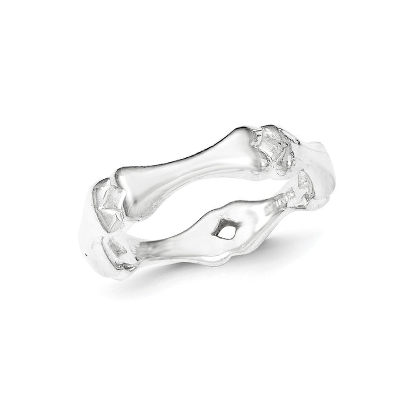 Sterling Silver Polished Bone Ring (Size 8 Only)