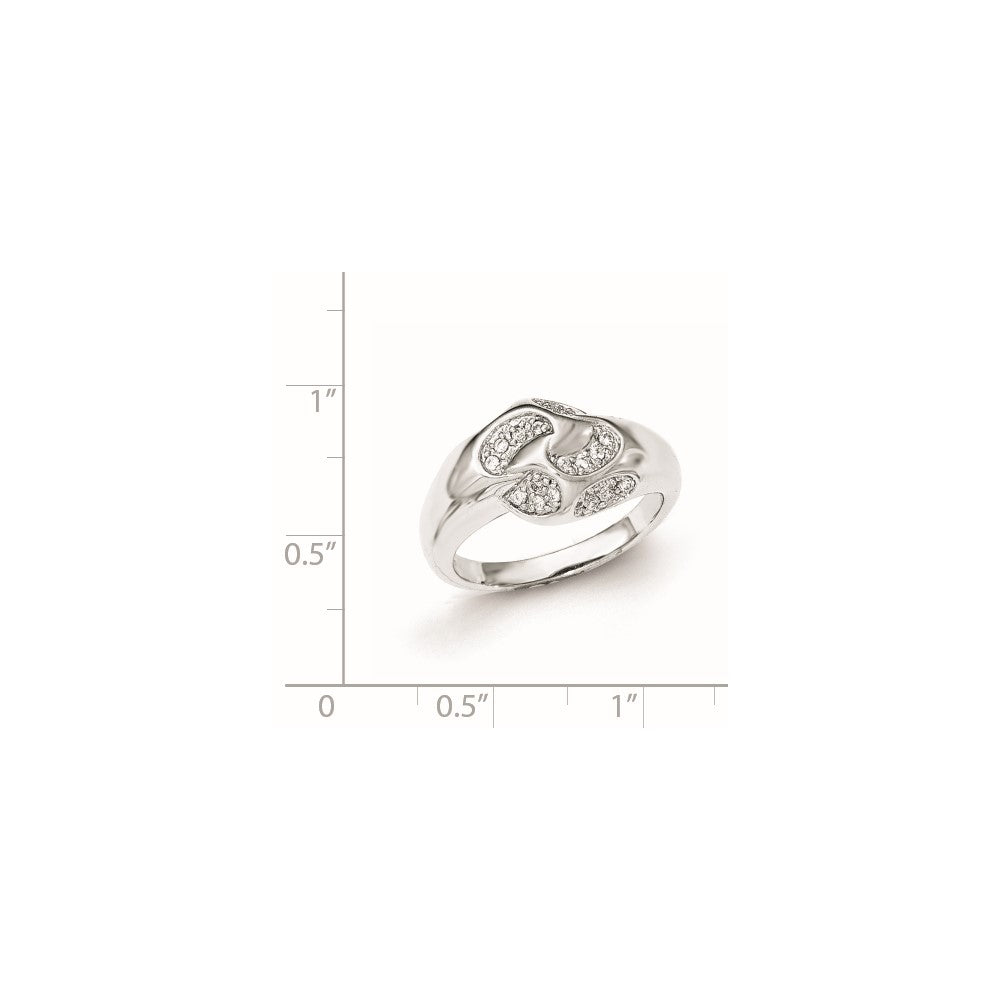 Sterling Silver Cz Ring