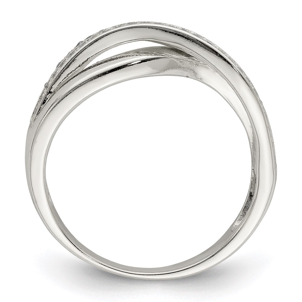 Sterling Silver And Cz Ring (Size 6 Only)