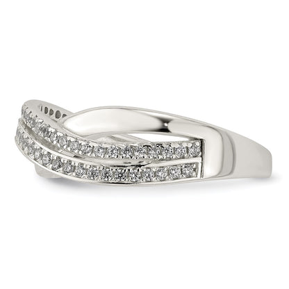 Sterling Silver And Cz Ring (Size 6 Only)