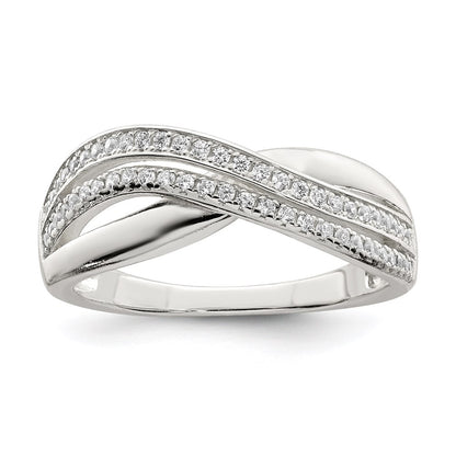 Sterling Silver And Cz Ring (Size 6 Only)