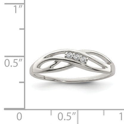 Sterling Silver Cz Ring