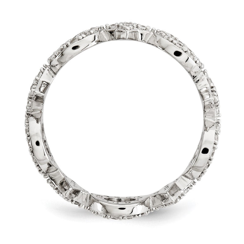 Sterling Silver Cz Ring