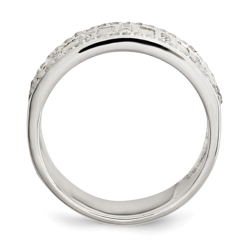 Sterling Silver Cz Baguettes/Rounds Ring