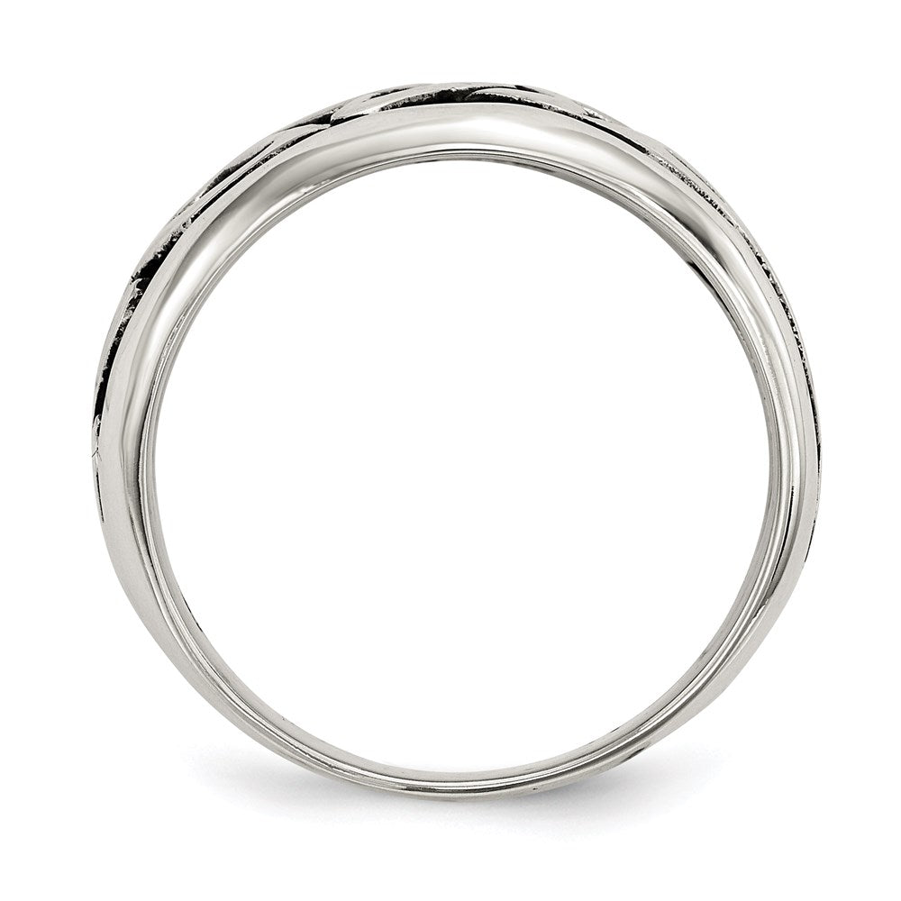 Sterling Silver Oxidized Star Ring (Size 7 Only)