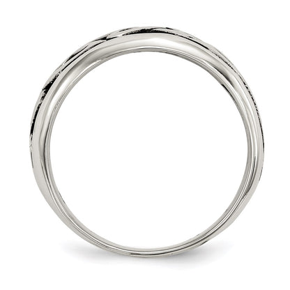 Sterling Silver Oxidized Star Ring (Size 7 Only)