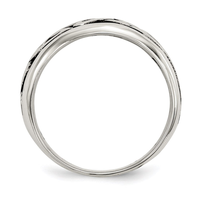 Sterling Silver Oxidized Star Ring (Size 7 Only)