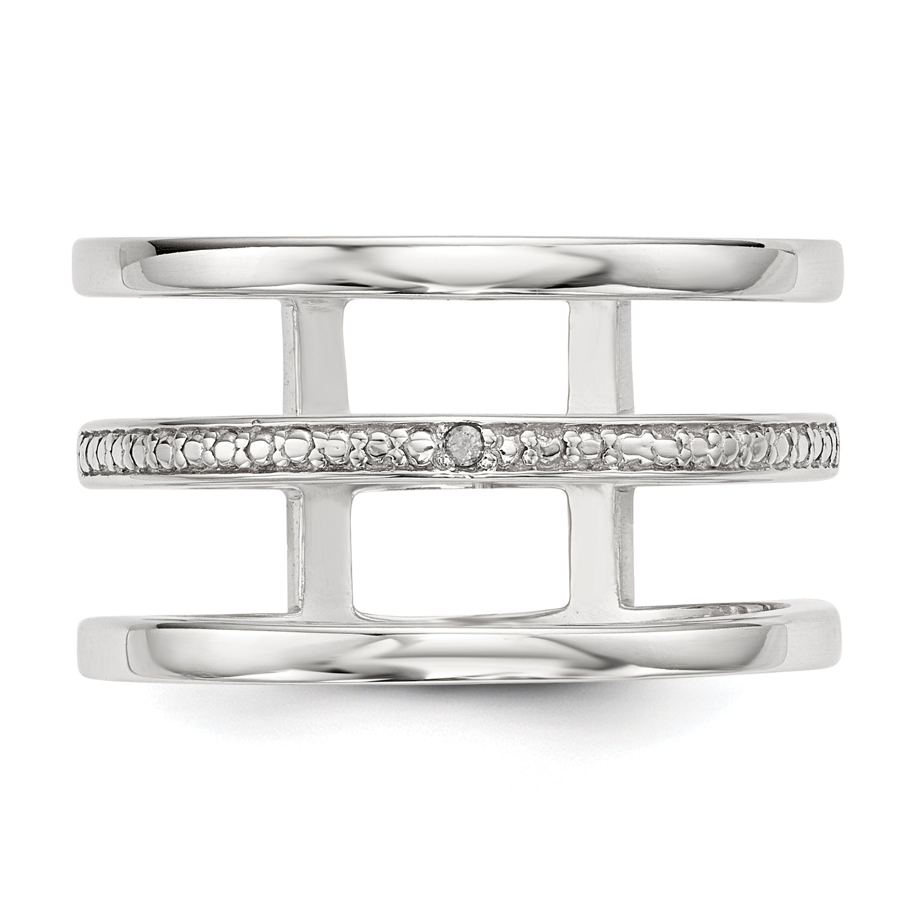 Sterling Silver Diamond Accent Ring (Size 7 Only)