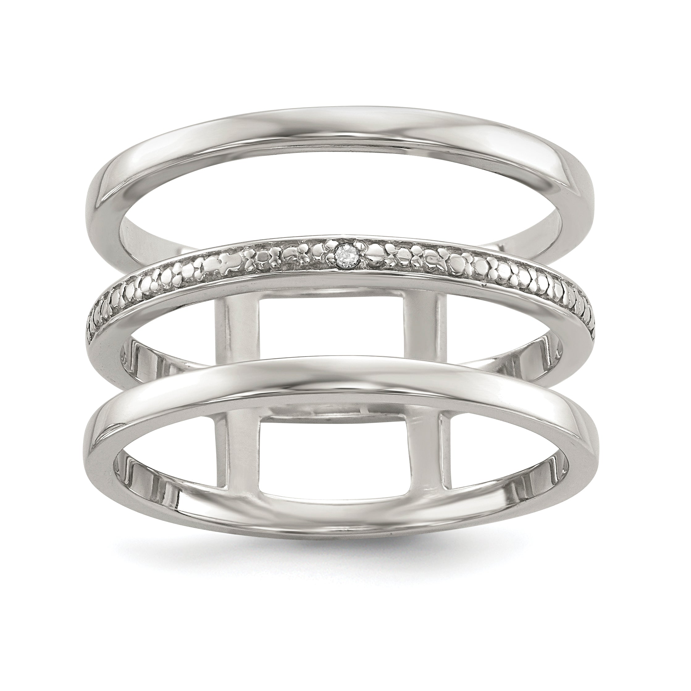 Sterling Silver Diamond Accent Ring (Size 7 Only)