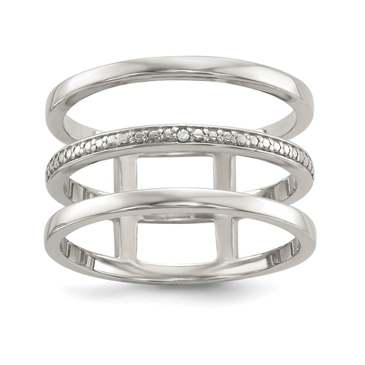 Sterling Silver Diamond Accent Ring (Size 7 Only)