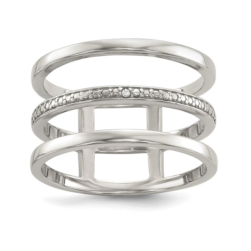 Sterling Silver Diamond Accent Ring (Size 7 Only)