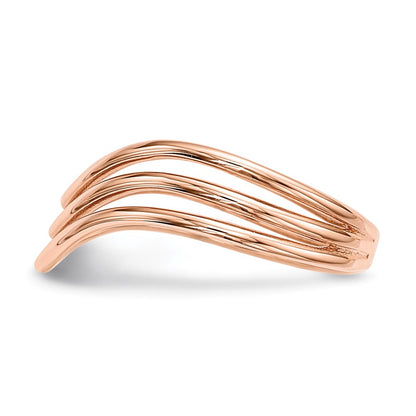 Sterling Silver Rose Tone 3 Band Ring
