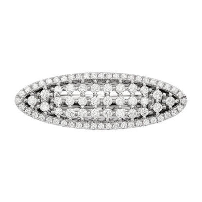 Sterling Silver Pure Fire Rhod Plated Cz Ring
