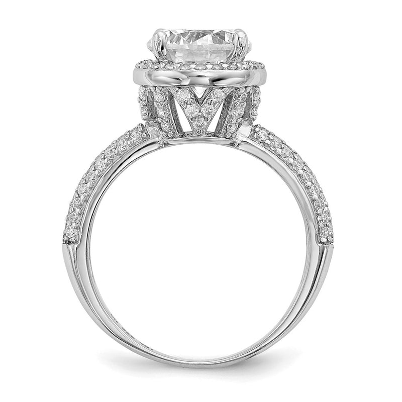 Sterling Silver Rhodium Plated Cz Pav‚Äö Ring
