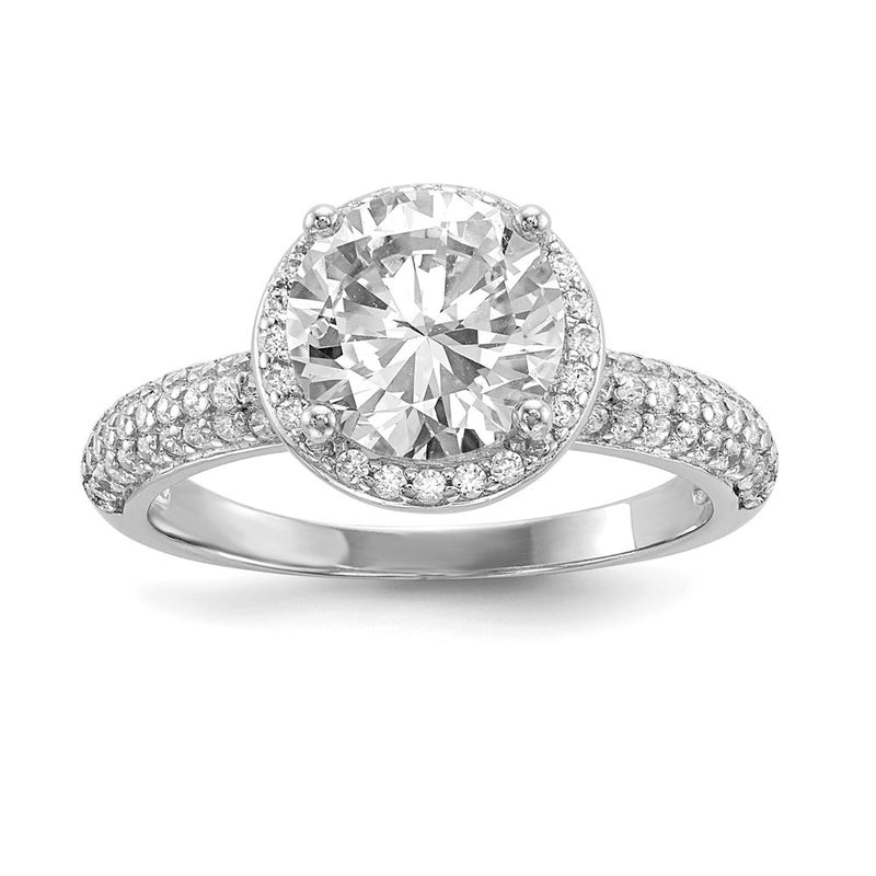Sterling Silver Rhodium Plated Cz Pav‚Äö Ring