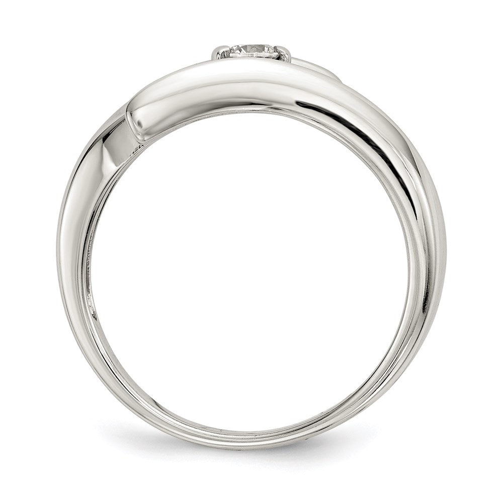 Sterling Silver Cz Ring (Size 8 Only)