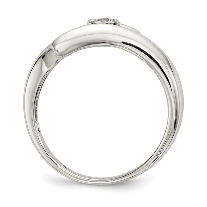 Sterling Silver Cz Ring (Size 8 Only)