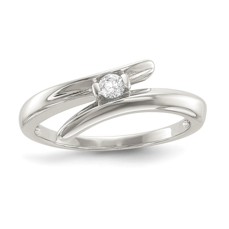Sterling Silver Cz Ring (Size 8 Only)