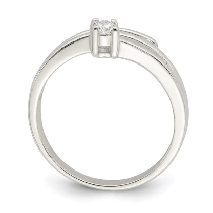 Sterling Silver Cz Ring (Size 8 Only)