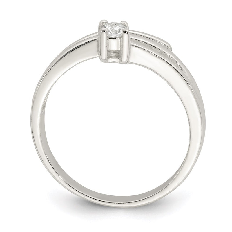 Sterling Silver Cz Ring (Size 8 Only)