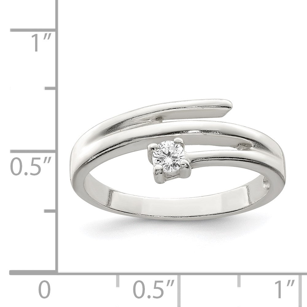 Sterling Silver Cz Ring (Size 8 Only)