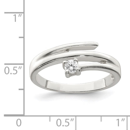 Sterling Silver Cz Ring (Size 8 Only)