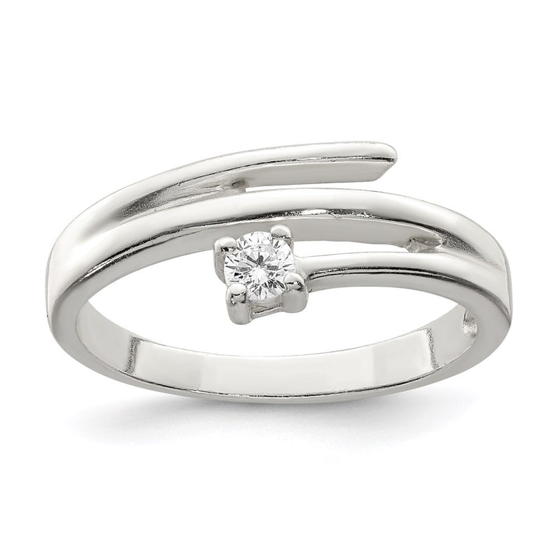 Sterling Silver Cz Ring (Size 8 Only)