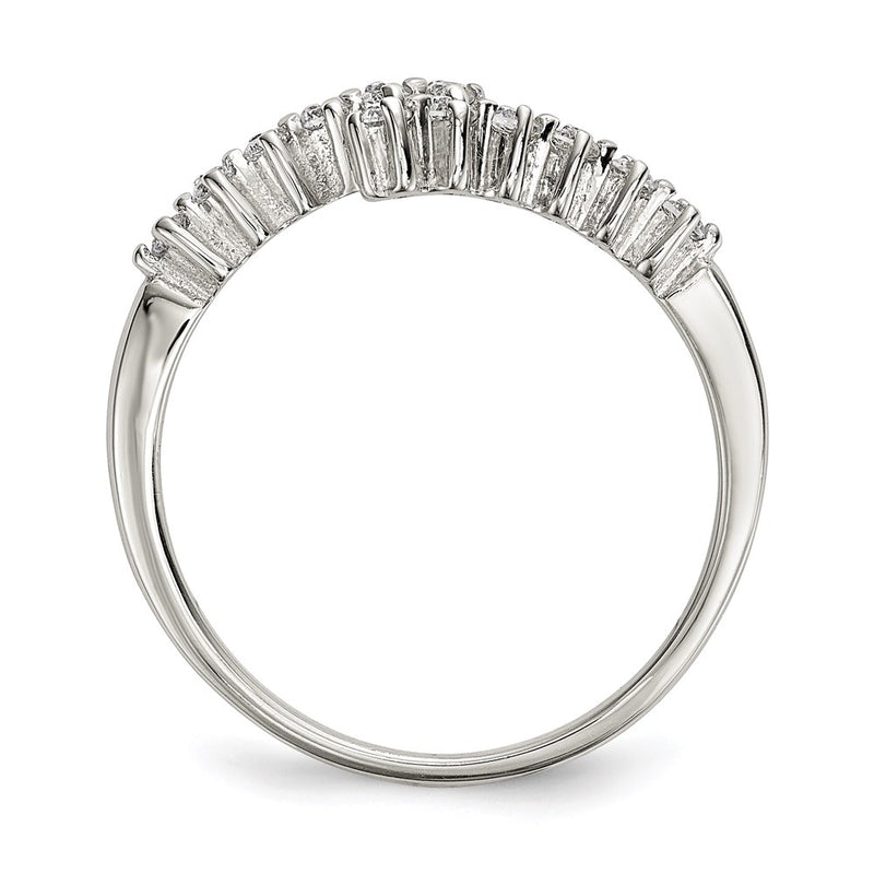 Sterling Silver Cz Ring (Size 8 Only)