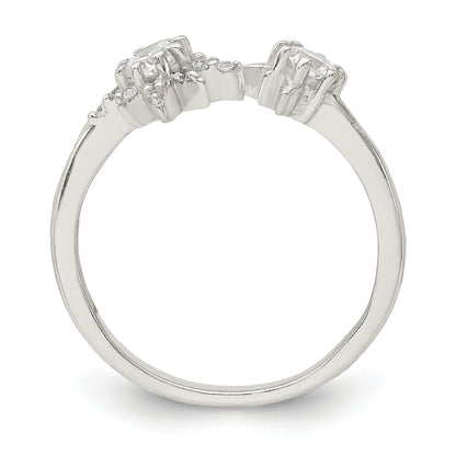 Sterling Silver Polished Cz Stars Ring