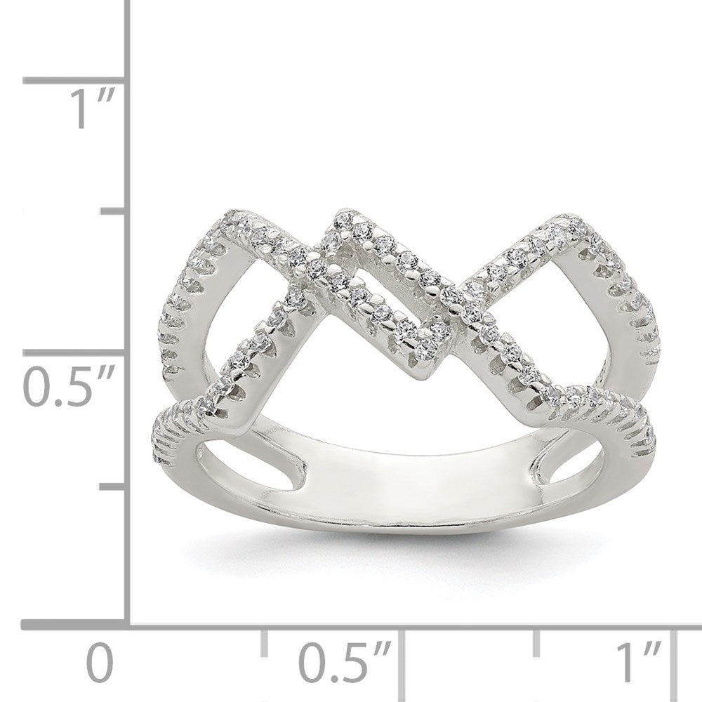 Sterling Silver Cz Ring
