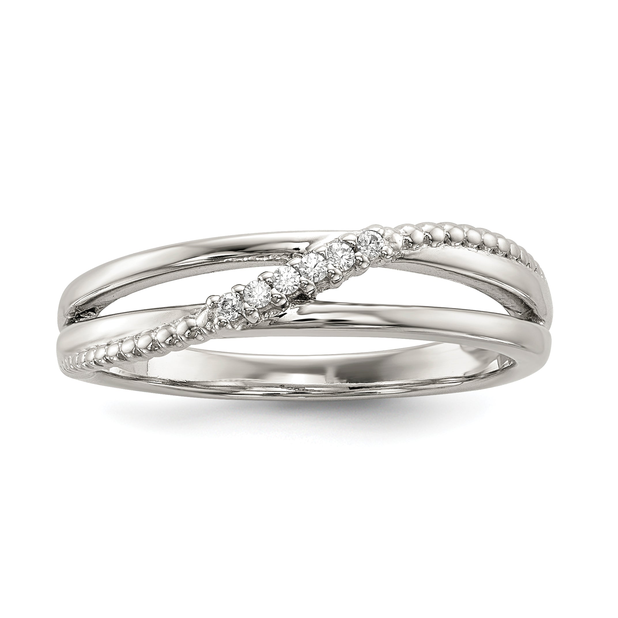 Sterling Silver Cz Ring