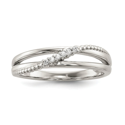 Sterling Silver Cz Ring