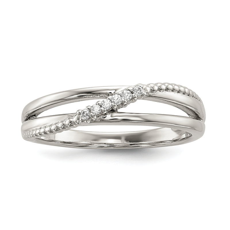 Sterling Silver Cz Ring