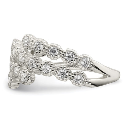 Sterling Silver Cz Ring