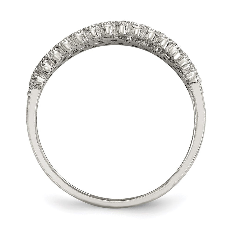 Sterling Silver Stackable Set Of 5 Cz Rings