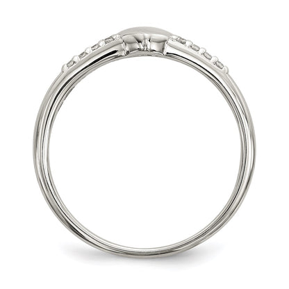 Sterling Silver Cz Heart Ring