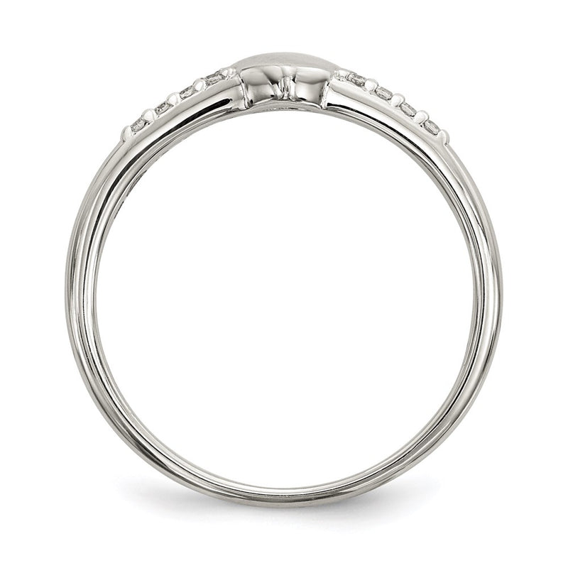 Sterling Silver Cz Heart Ring