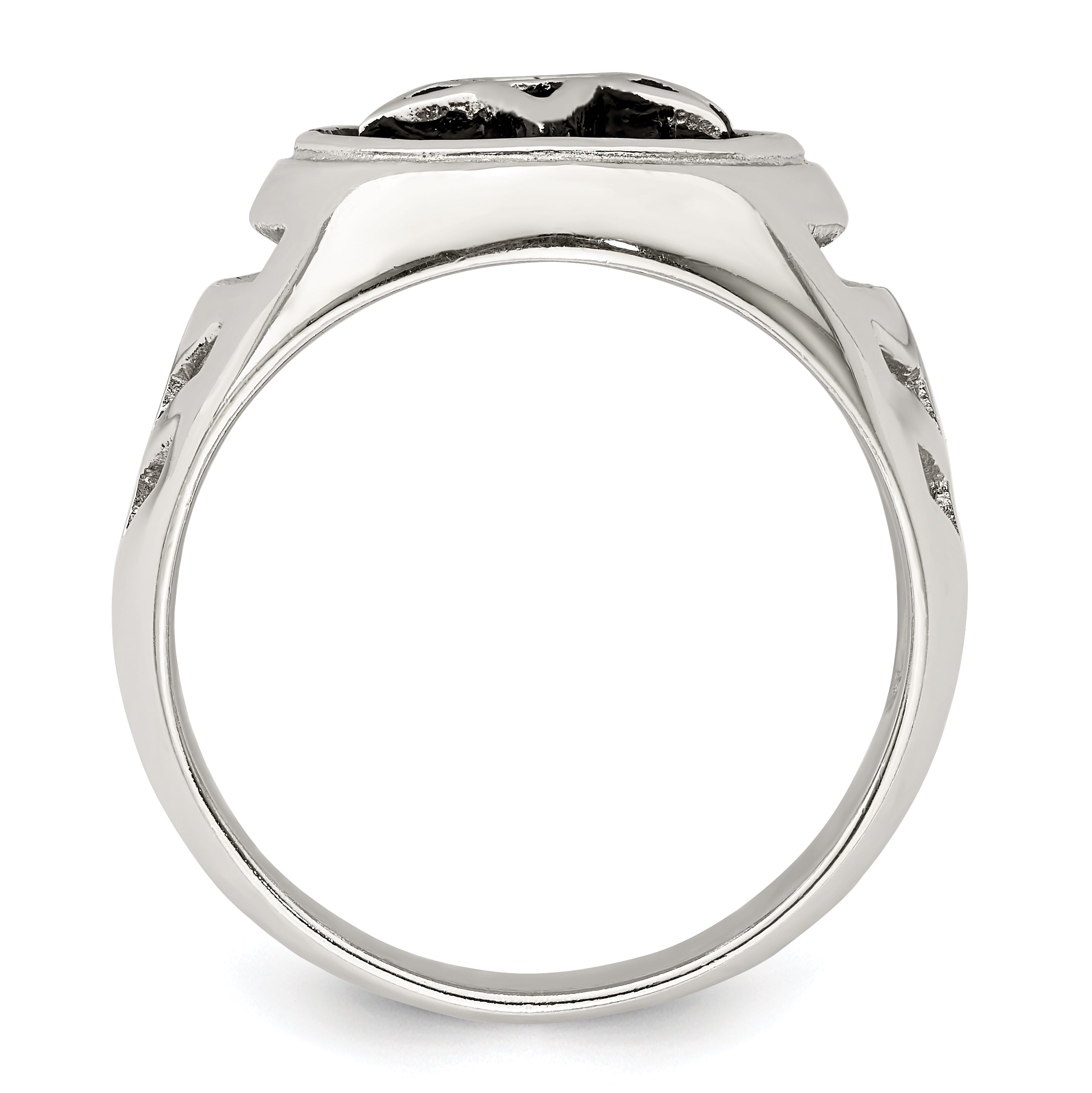 Sterling Silver Antiqued Star Of David Ring
