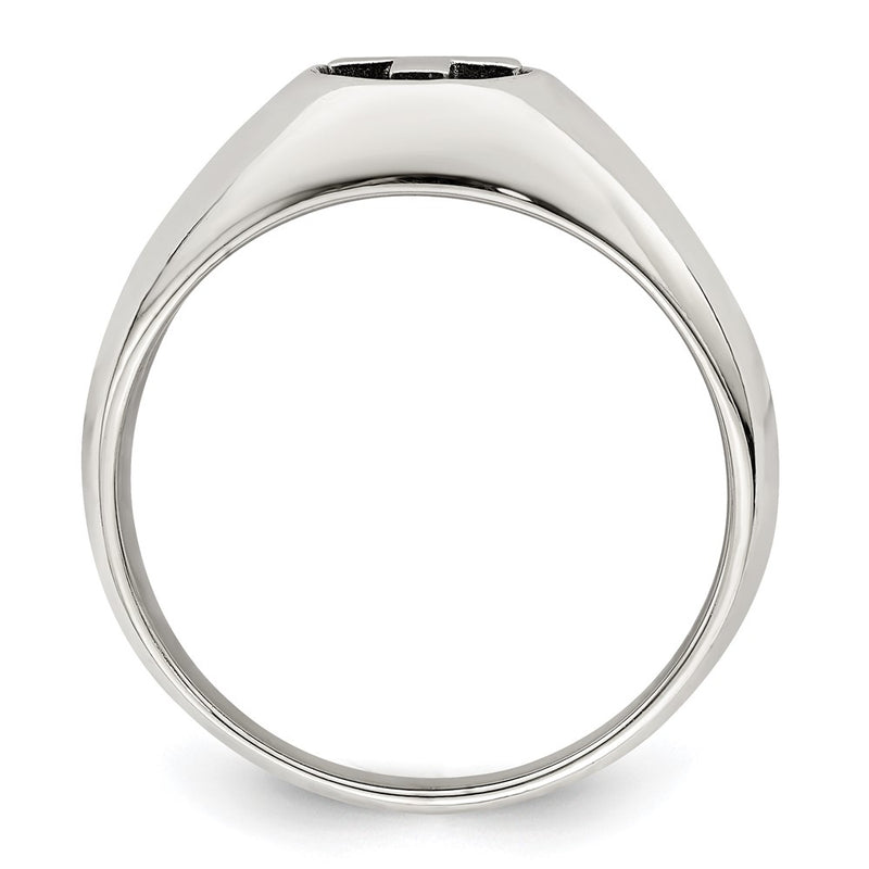 Sterling Silver Antiqued Cross Ring