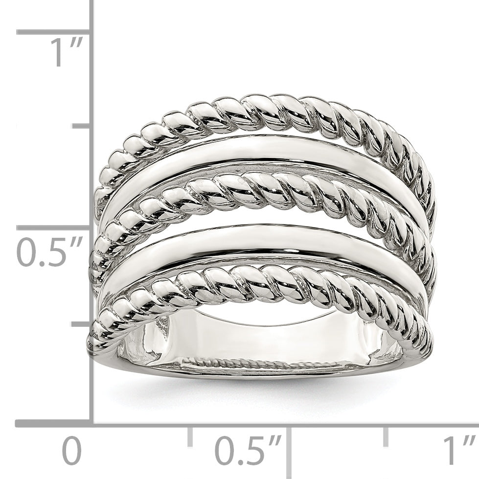 Sterling Silver Polished Fancy Ring